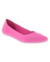 Mia Kerri Pointed Toe Flat In Hot Pink