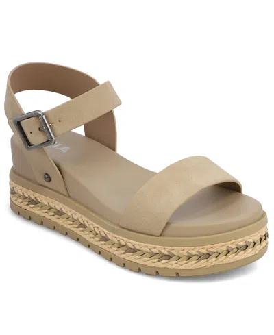 Mia Women's Kiera Espadrille Platform Casual Sandals In Brown