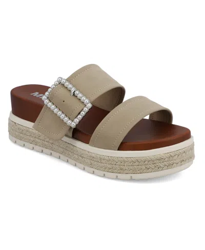 MIA WOMEN'S KIKA PLATFORM SLIDE ROUND TOE SANDALS