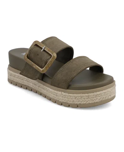 MIA WOMEN'S KIKA PLATFORM SLIDE ROUND TOE SANDALS