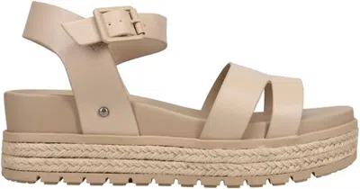 Mia Women's Knia Ankle Strap Espadrille Platform Sandals In Light Beige