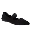 Mia Kylia Pointed Toe Mary Jane Flat In Black