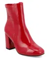 Mia Womens Laceless Dressy Booties In Red