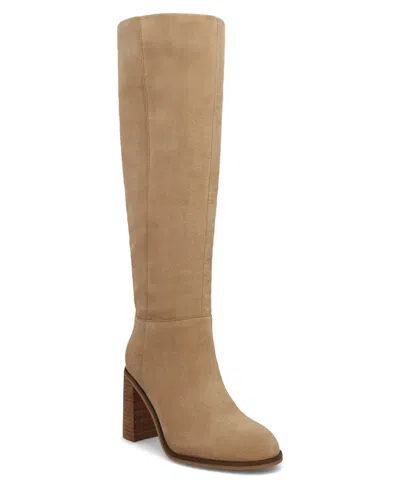 Mia Women's Landen-r Knee-high Block-heel Dress Boots In Taupe