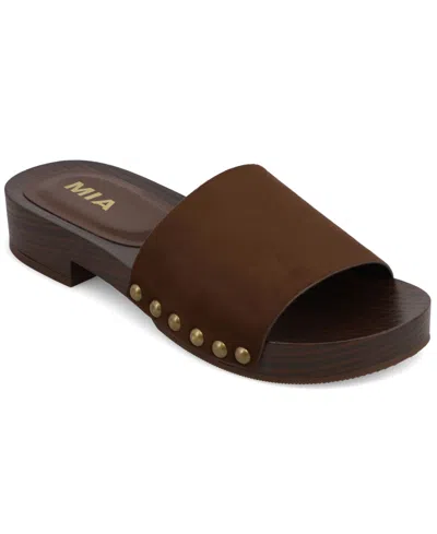 Mia Women's Lanell Round-toe Casual Slide Sandals In Brown