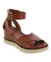 Mia Women's Lauri Wedge Sandal - Medium In Cognac In Cognac