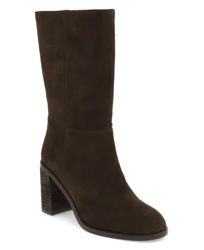 Mia Women's Laurie Block Heel Faux Leather Boots In Espresso