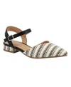 Mia Lawra Pointed Toe Pump In Cream,black,natural