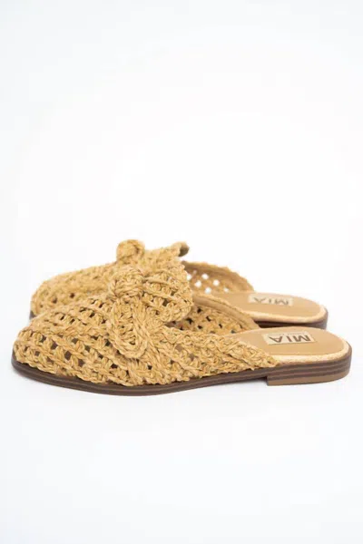 Mia Women's Layce Mules In Cognac In Animal Print