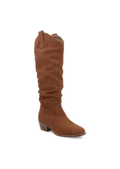 Mia Women's Lue Boots In Cognac Suede In Brown