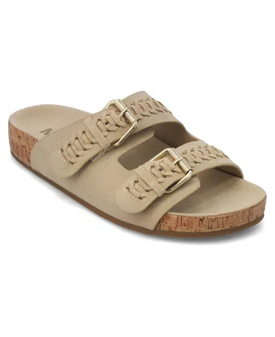 Mia Women's Madelynn Double Buckle Flat Sandals