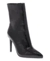 Mia Mardi Pointed Toe Bootie In Black Shiny