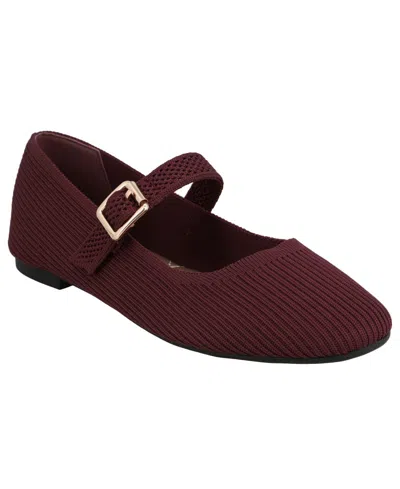 MIA WOMEN'S MARY JANE STRAP KNIT FLATS
