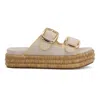 Mia Mieko Two-strap Platform Sandal In White