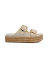 Mia Mieko Two-strap Platform Sandal In Nude