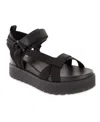 Mia Mileni Platform Wedge Sandal In Black