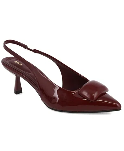 Mia Women's Nena Slingback Pointed Toe Pumps In Burgundy