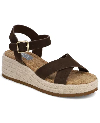 Mia Women's Nikky Round Toe Wedge Sandals In Multi