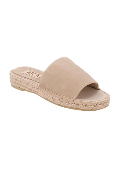 Mia Women's Noveli Open Toe Sandal In Sand Suede In Nude