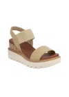 Mia Women's Olany Wedge Sandals In Natural In Brown
