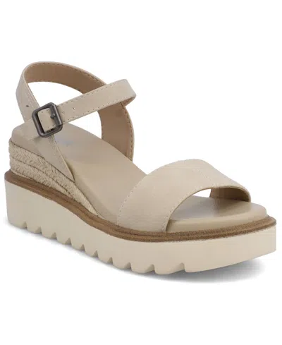 Mia Women's Ophidia Round Toe Wedge Sandals In Brown