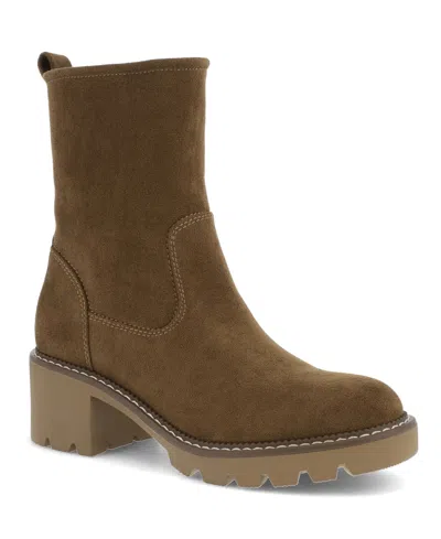 MIA WOMEN'S PALLMER STACKED HEEL LUG SOLE ANKLE BOOTIES