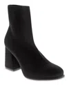 Mia Erika Womens Square Toe Pull On Sock Boot In Black