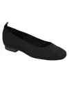Mia Women's Rasia Ballet Knit Round Toe Flats In Black