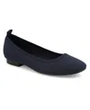 Mia Women's Rasia Ballet Knit Round Toe Flats In Navy