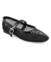 Mia Rayza Woven Mary Jane Flat In Black
