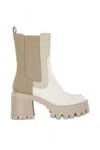 Mia Remi Colorblock Platform Chelsea Boot In Beige