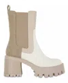 Mia Remi Colorblock Platform Chelsea Boot In Beige