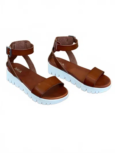 Mia Women's Rina Platform Sandal In Cognac In Green
