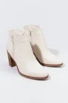 Mia Women's Side Braid Python Booties In Ivory In Multi