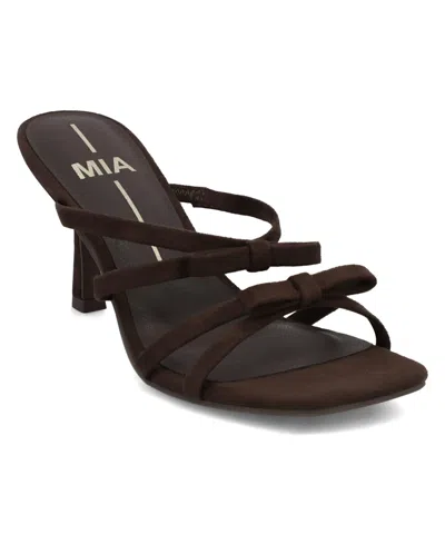 Mia Women's Sonja Strappy Heeled Sandals In Espresso
