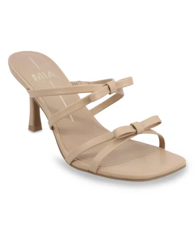 Mia Women's Sonja Strappy Heeled Sandals In Nude
