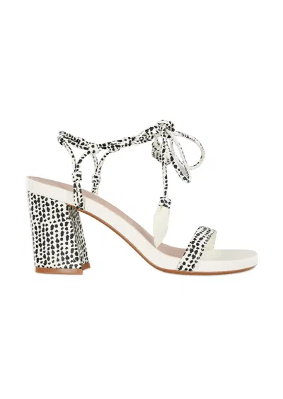 Mia Women's Speckled Block Heel In White/black