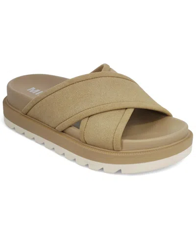Mia Women's Teresa Crisscross Platform Slide Sandals In Brown