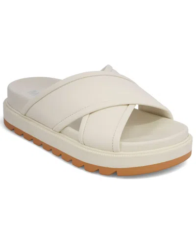 Mia Women's Teresa Crisscross Platform Slide Sandals In Gray