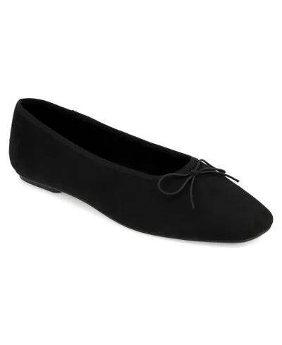 Mia Women's Tinna Bow Ballet Slip-on Flats In Black