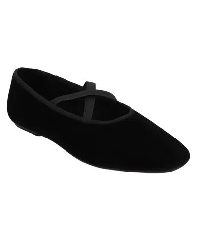 Mia Women's Tori Crisscross Strap Ballet Flats In Black
