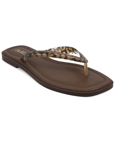 Mia Women's Trixie Slip-on Flat Thong Sandals In Brown