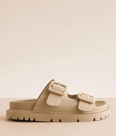 Mia Women's Two Buckle Sandal In Tan In Multi