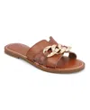 Mia Venetia Slide Sandal In Cognac