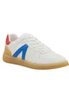 Mia Vesta White Multi Color Block Lace-up Sneakers In Multi