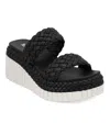 Mia Yoshi Platform Wedge Sandal In Black