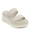 Mia Yoshi Platform Wedge Sandal In Ecru