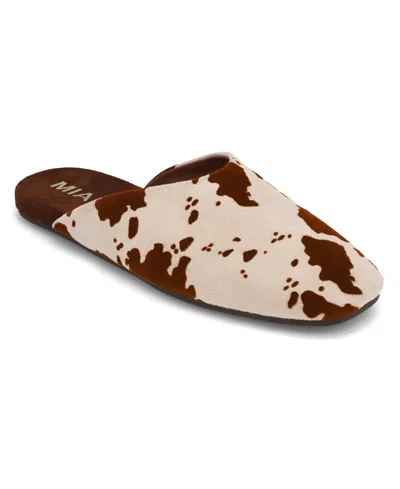 Mia Women's Ziva Slip-on Mules In Brown Cow