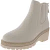 Mia Womens Faux Leather Pull On Ankle Boots In Multi