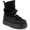 Mia Womens Lace-up Faux Suede Booties In Black